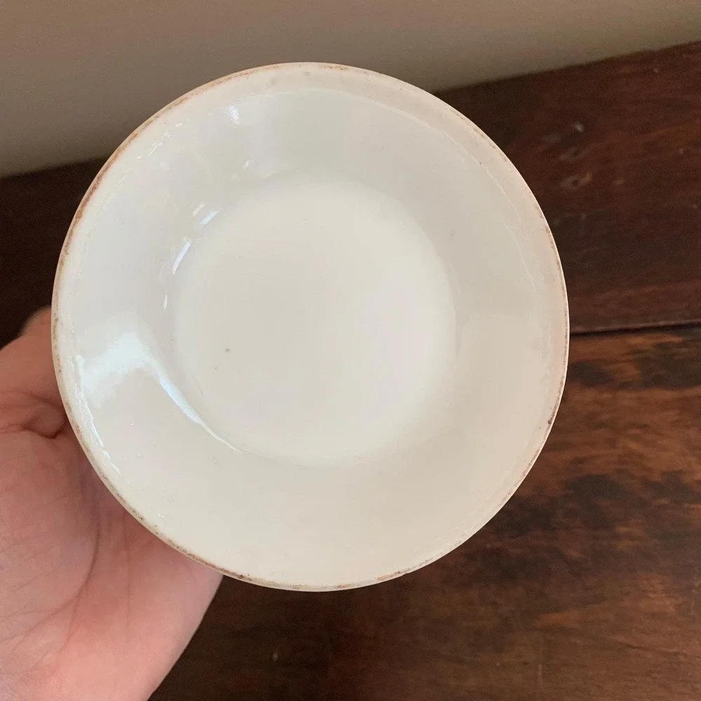 Vintage Ode to a Grouch gold accent poem men's vanity shaving cup mug & brush‎